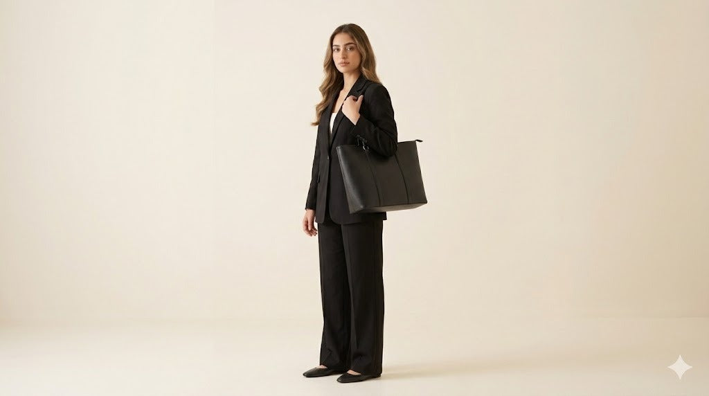 Black smooth Tote