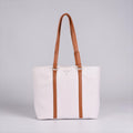 Cream with Brown Stripes Tote