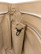 Brown Snake-Print Tote