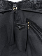 Black Snake-Print Tote
