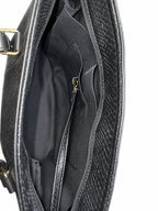 Black Snake-Print Tote